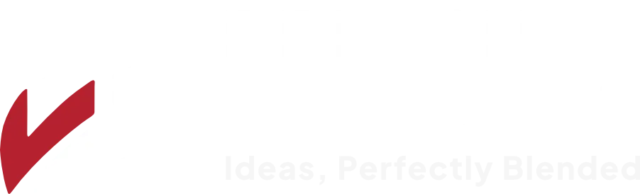 British Blenders Logo Lockup in white for dark background use